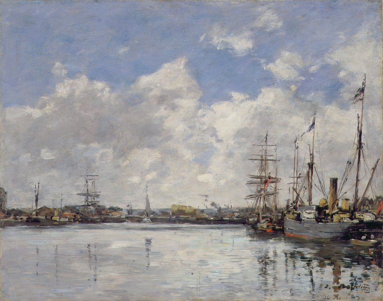 Le Havre, havnen, 1884 av Eugene Louis Boudin