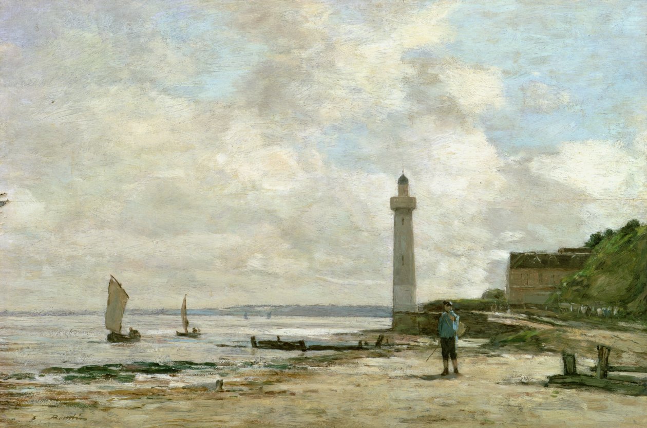 Fyret i Honfleur, 1864-66 av Eugene Louis Boudin