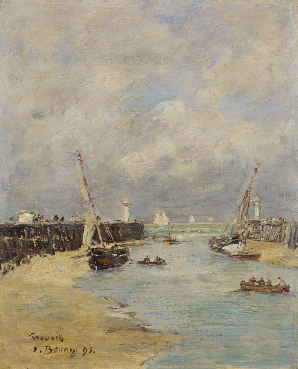 Lavvann ved Trouville, 1895 av Eugene Louis Boudin