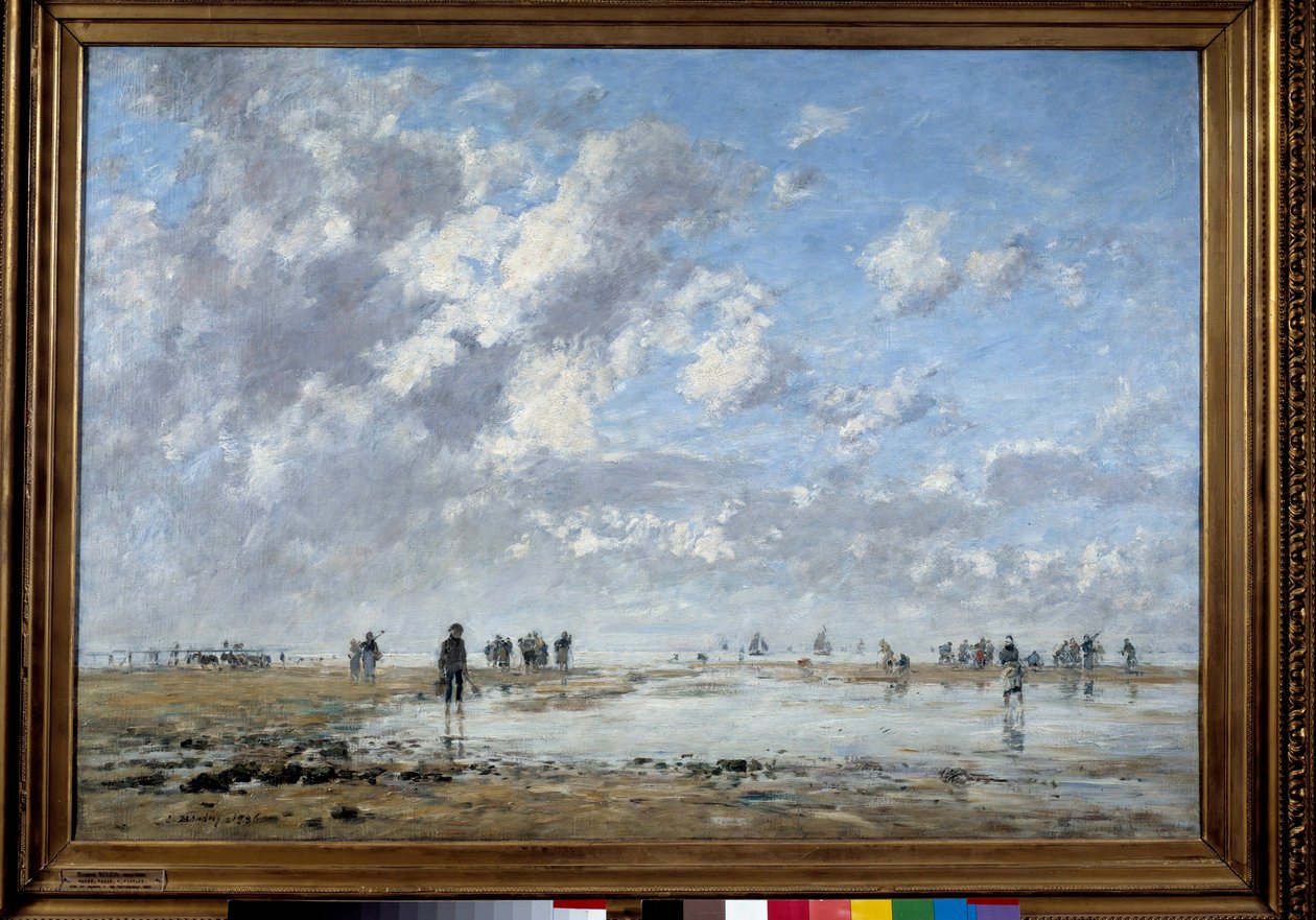 Lavvann ved Etaples Painting av Eugene Louis Boudin (1824-1898) av Eugene Louis Boudin