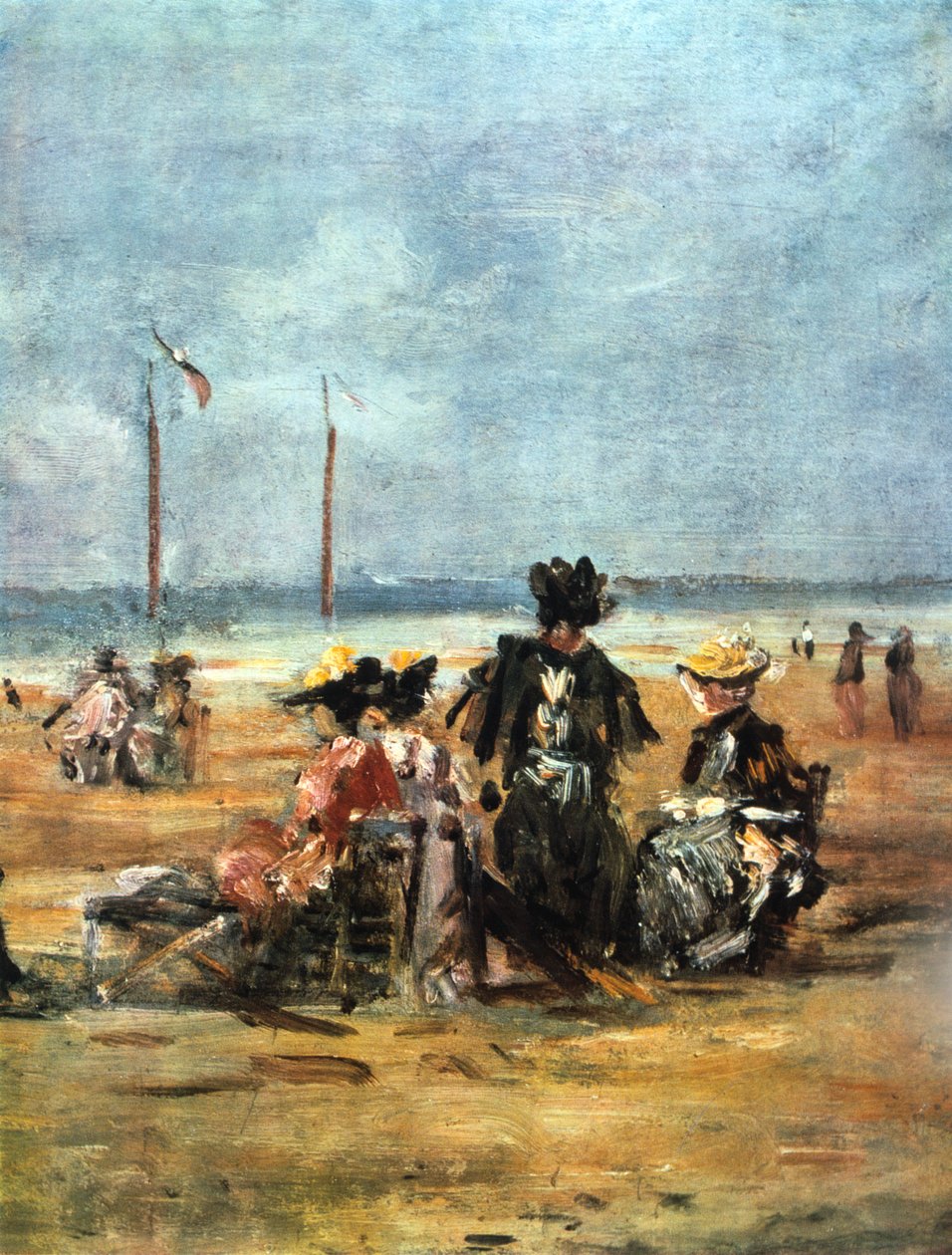 On the Beach, detalj, 1880 av Eugene Louis Boudin