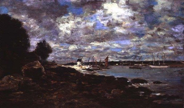 Plougastel-Daoulas (olje på lerret) av Eugene Louis Boudin