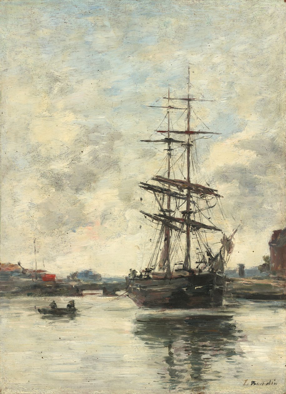 Skipet på Touques, ca. 18881895. av Eugene Louis Boudin