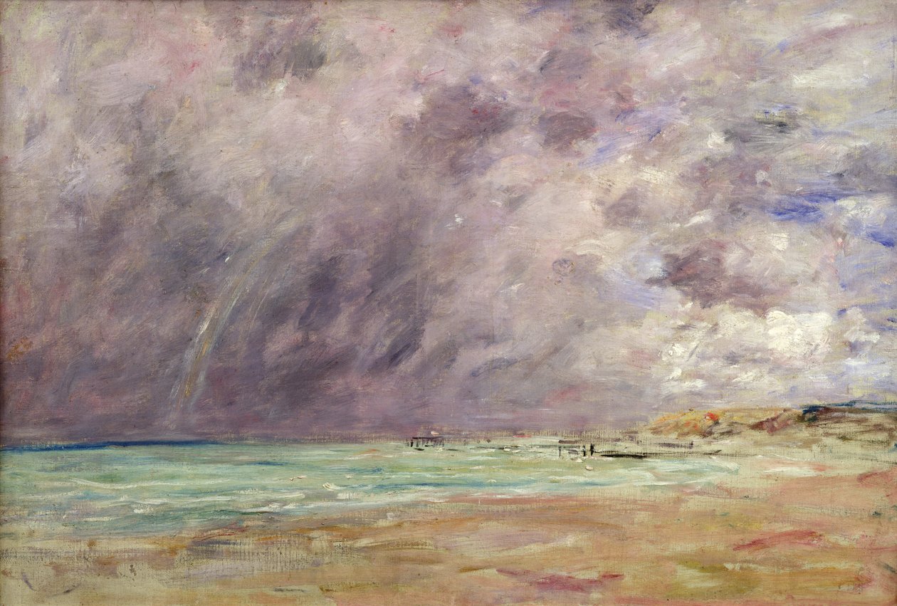 Stormfull himmel over elvemunningen ved Le Havre, ca. 1892-96 av Eugene Louis Boudin