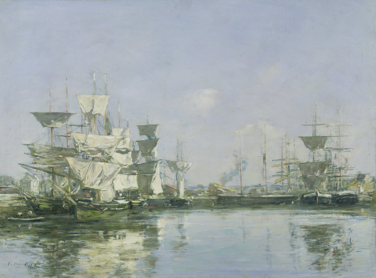 The Basin at Deauville, ca. 1880-85 av Eugene Louis Boudin