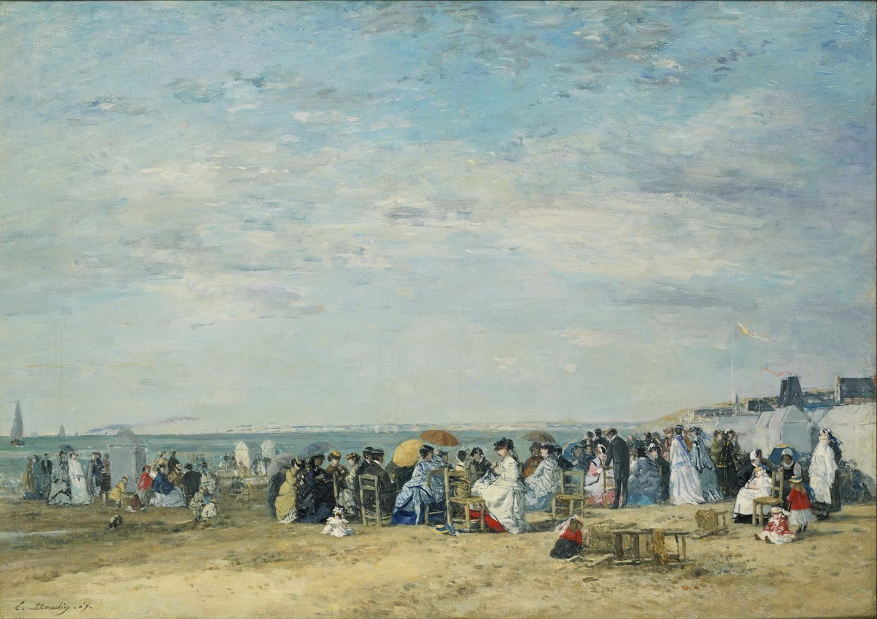 Stranden ved Trouville av Eugene Louis Boudin