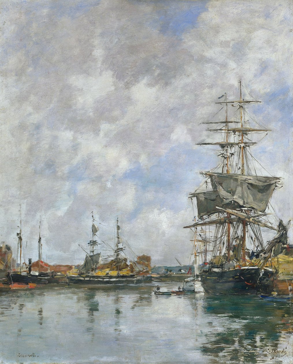 Dokken i Deauville, 1891 av Eugene Louis Boudin