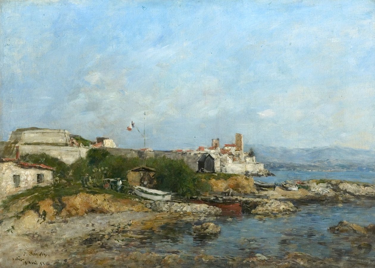 Festningsverkene i Antibes, Frankrike, 1893 av Eugene Louis Boudin