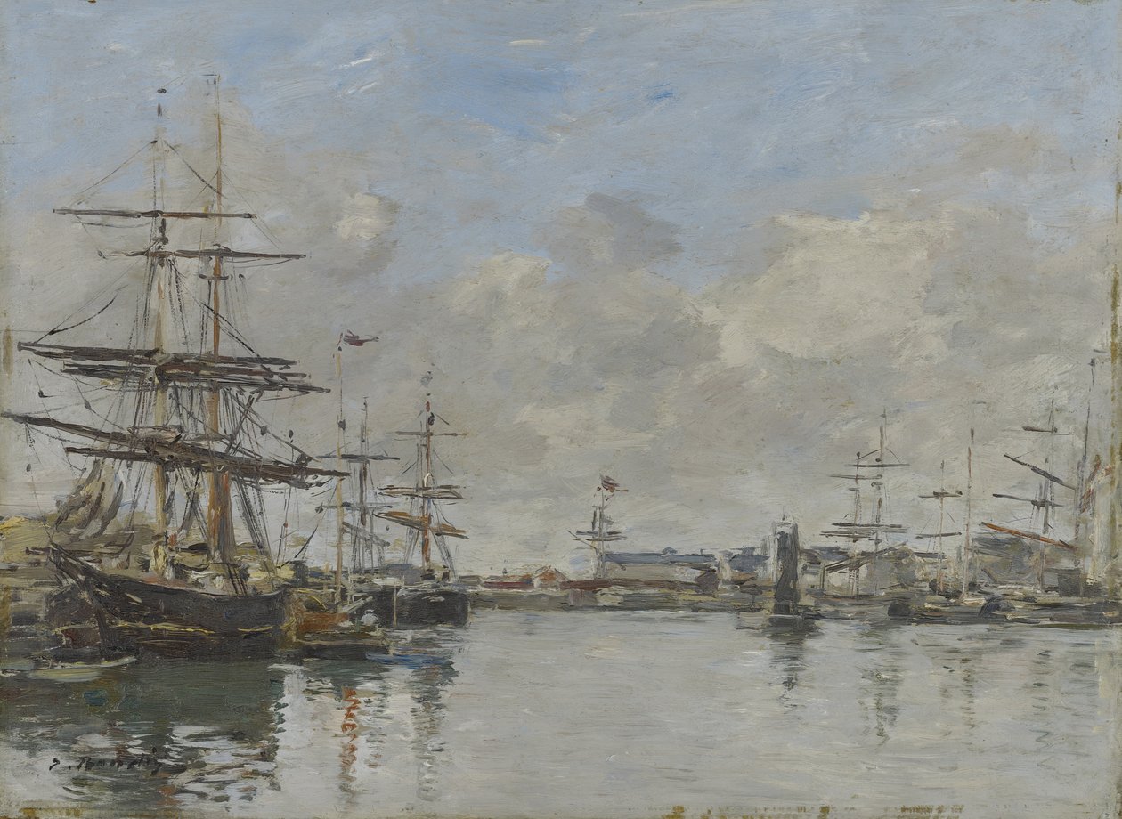 Havnen i Le Havre, ca. 1885-90 av Eugene Louis Boudin
