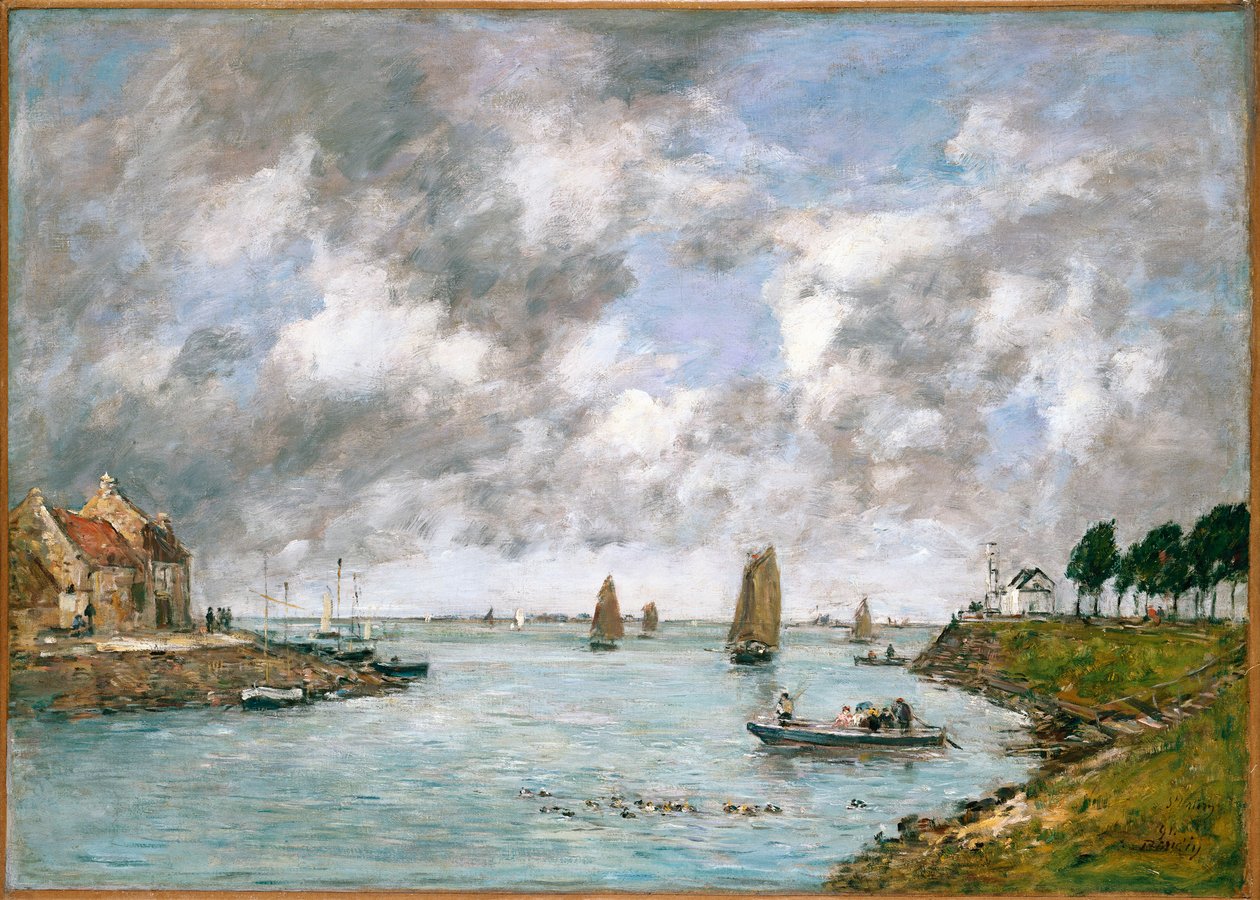Munningen av elven Somme, St. Valery-sur-Somme, 1891 av Eugene Louis Boudin