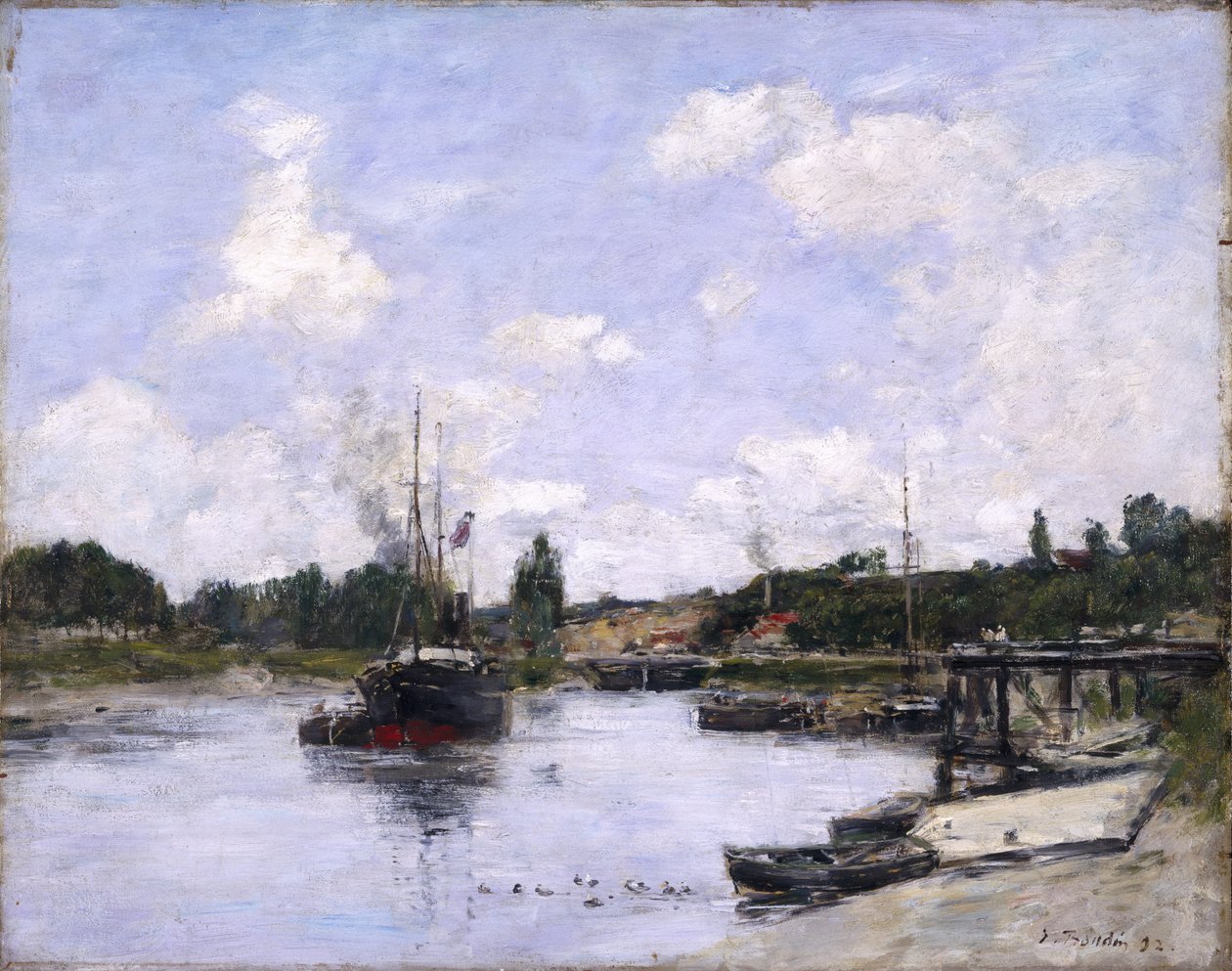 Havnen, Saint-Valéry-sur-Somme, 1892 av Eugene Louis Boudin