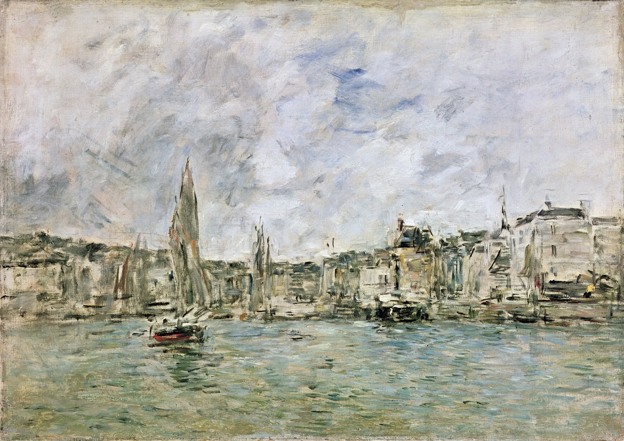 Havnen i Honfleur, 1896 av Eugene Louis Boudin