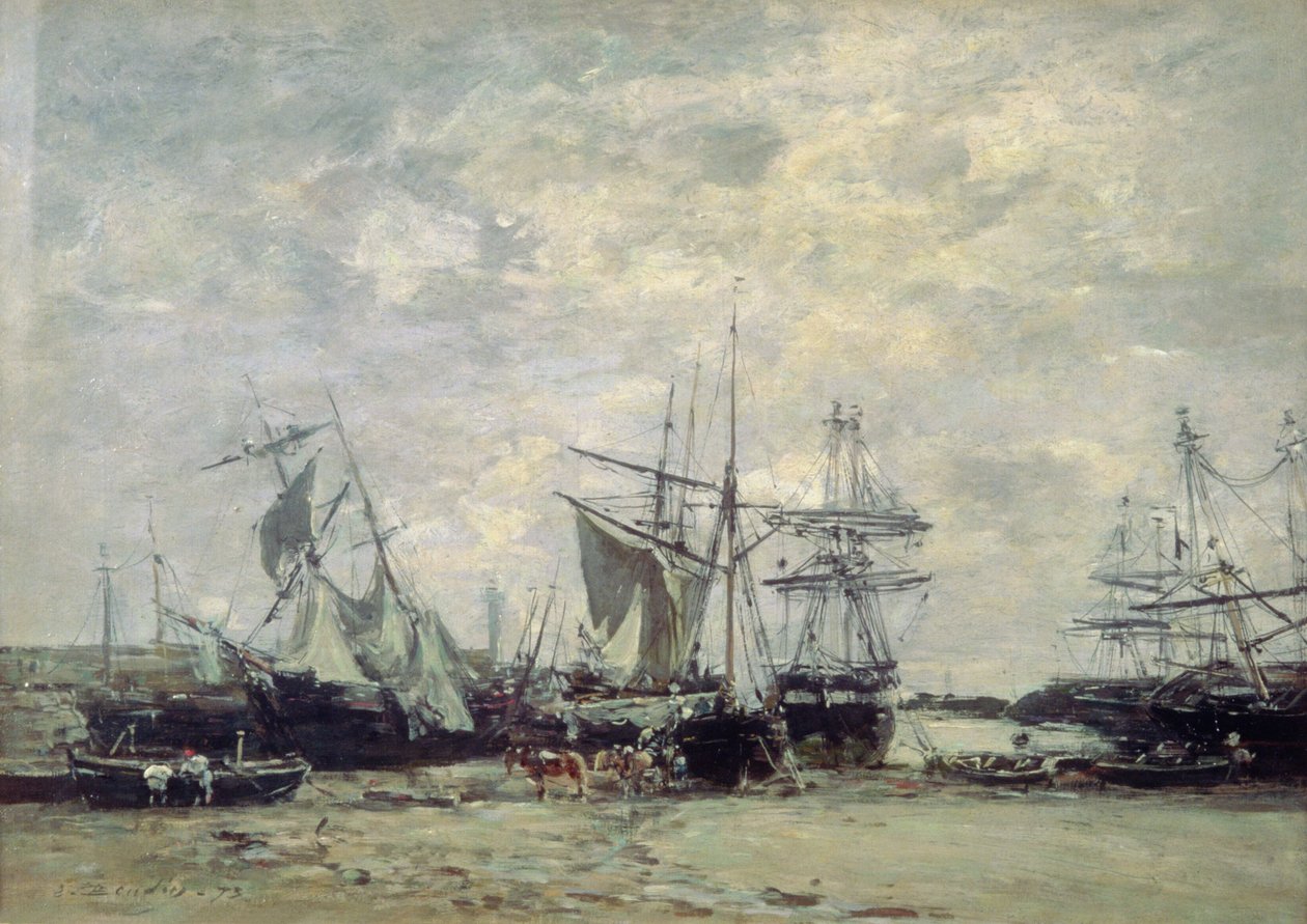 Portieux havn, 1873 av Eugene Louis Boudin