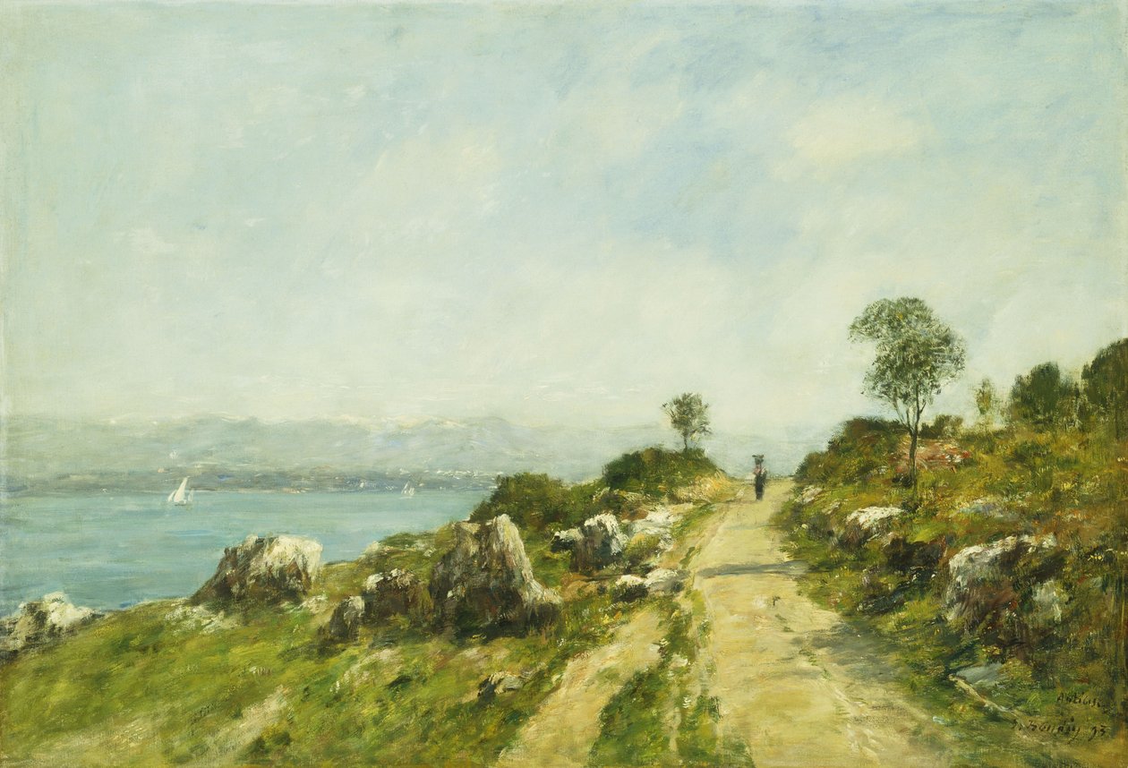 Veien, Antibes; Antibes, la Route, 1893 av Eugene Louis Boudin