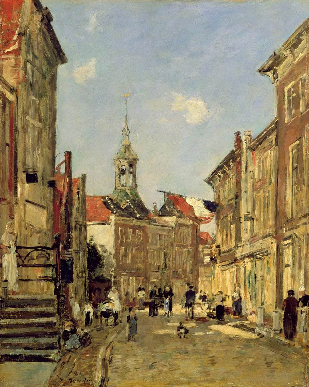 Rue de Dordrecht av Eugene Louis Boudin