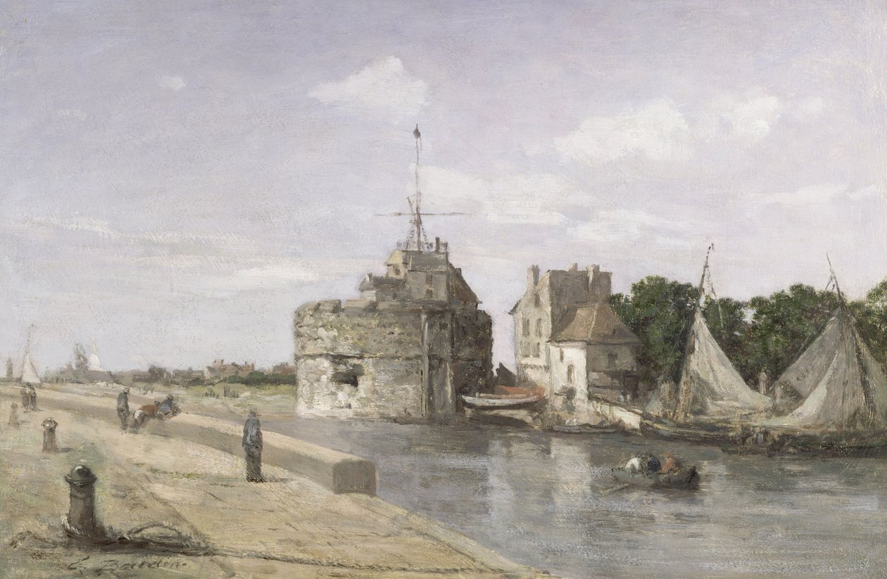 Frans I-tårnet i Le Havre, ca. 1854 av Eugene Louis Boudin