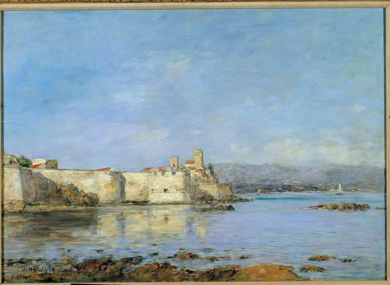 Utsikt over havnen i Antibes Maleri av Eugene Louis Boudin (1824-1898) 1893 Søn. 0,46 x 0,66 m Paris, musee d