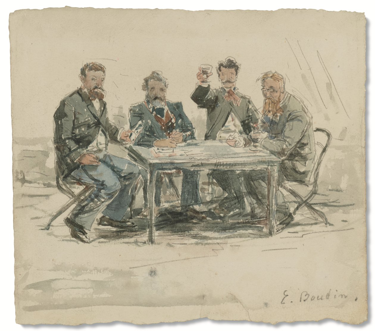 På Saint-Siméon-gården (Jongkind, Émile van Marcke, Claude Monet og 