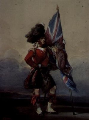 An Ensign of the 75th Highlanders, 1800-tallet av Eugene Louis Lami