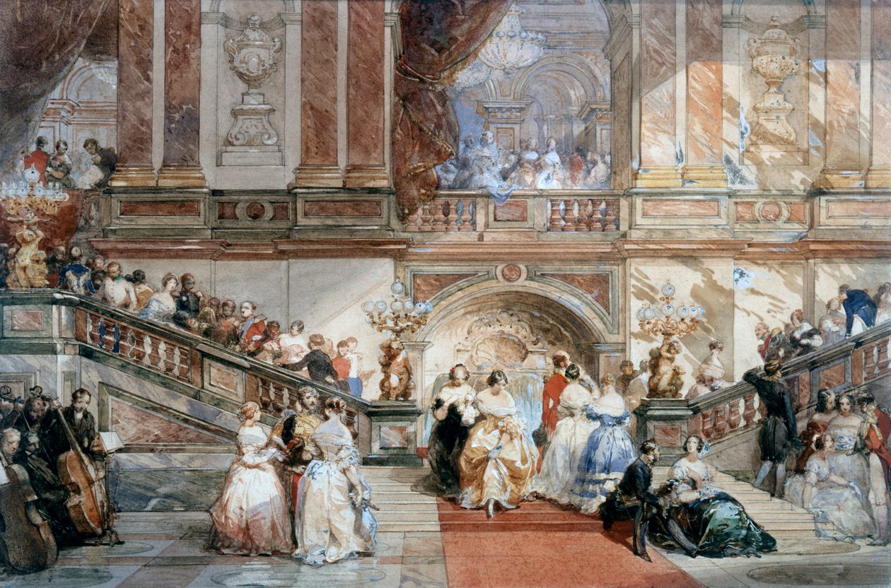 Ball på Hotel de Ville, 1860 av Eugene Louis Lami
