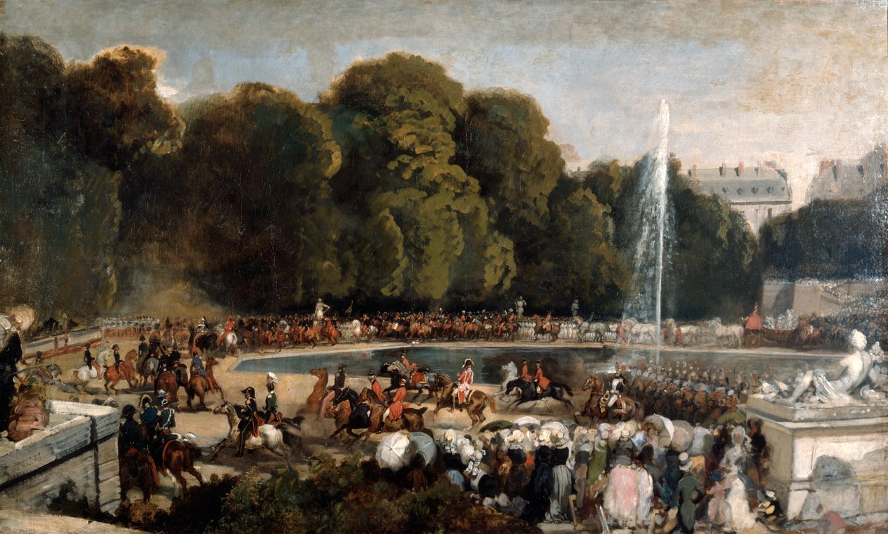 Inntreden av hertuginnen av Orleans i hagen til Tuileries, 1841 av Eugene Louis Lami