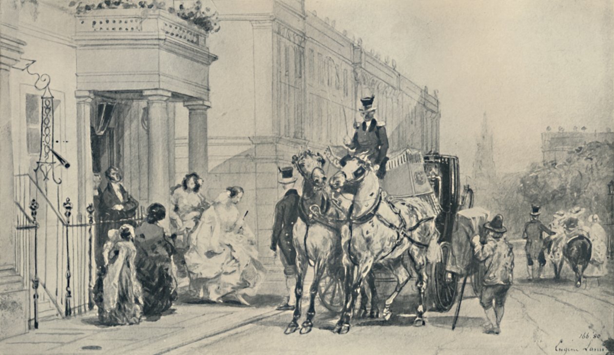 På Eaton Square, 1850, 1920 av Eugene Louis Lami