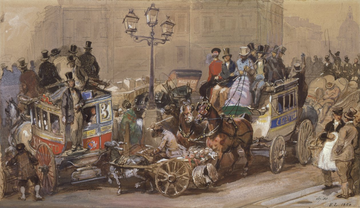 Ludgate Circus av Eugene-Louis Lami