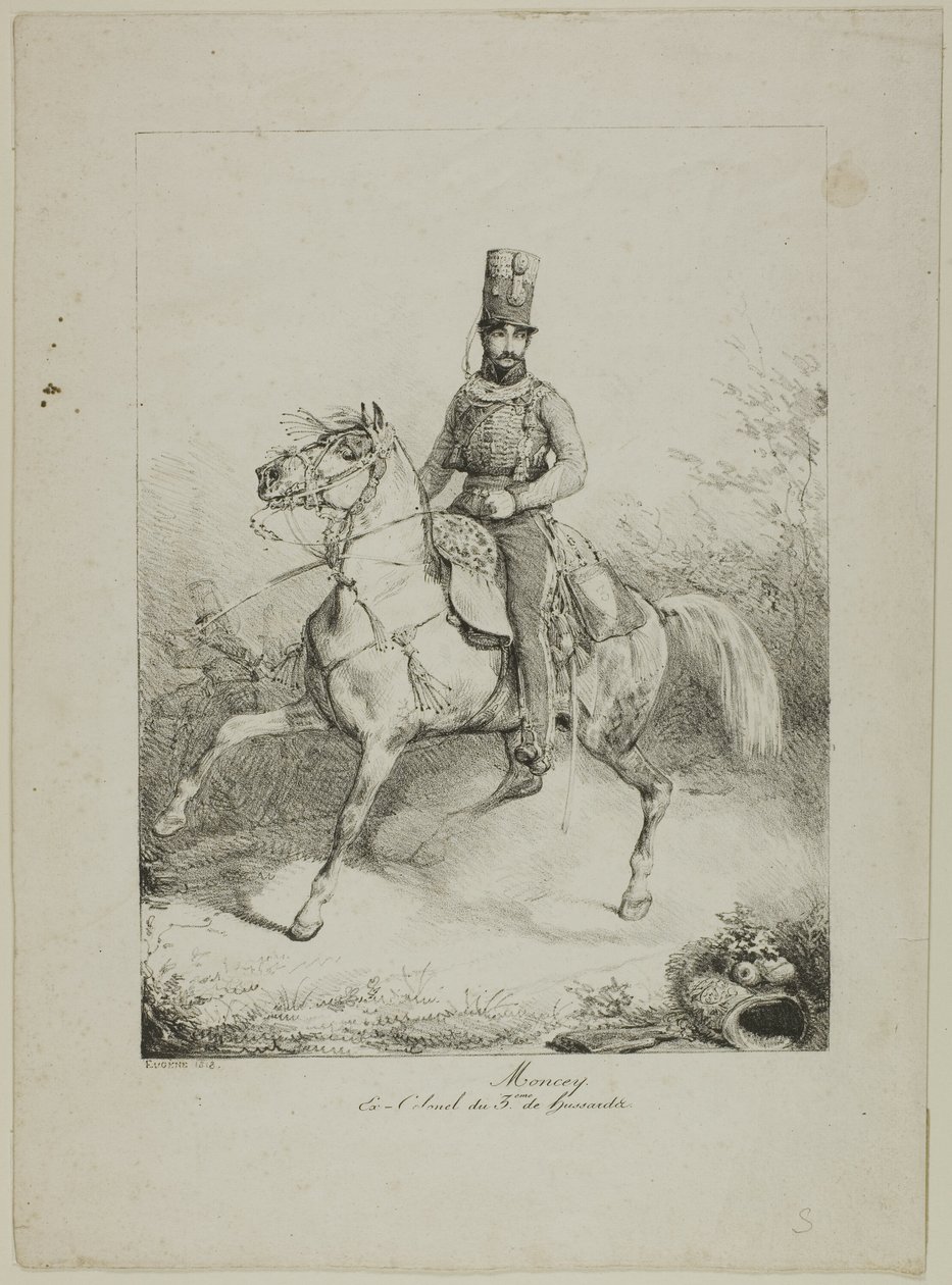 Moncey, eks-oberst i 3. husarregiment av Eugene Louis Lami