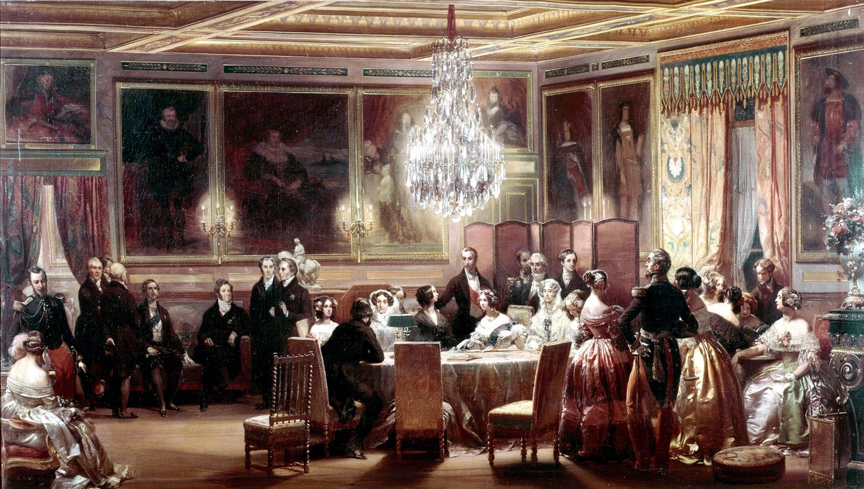 Mottakelse til ære for dronning Victoria og prins Albert på Chateau d