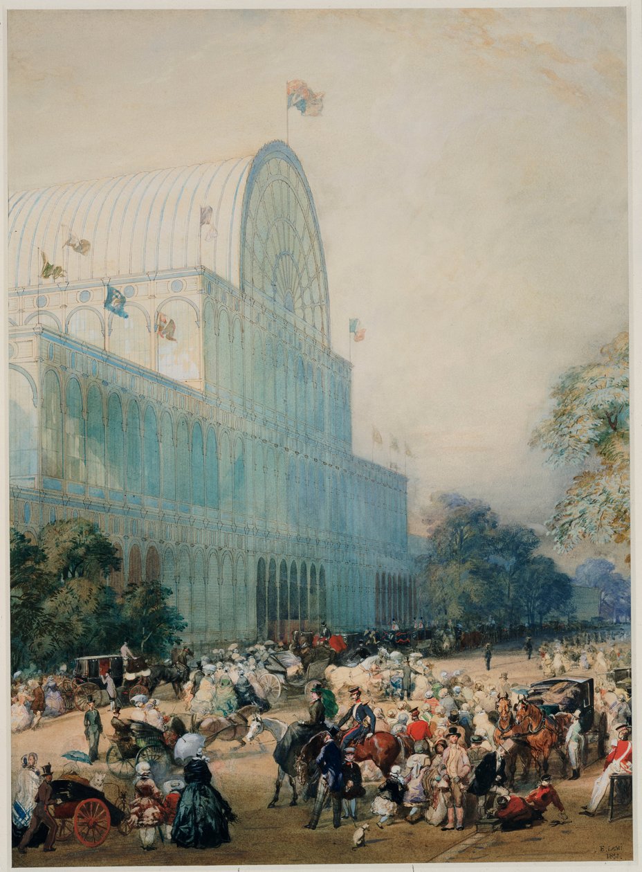 Innvielsen av Crystal Palace, 1851 av Eugene Louis Lami