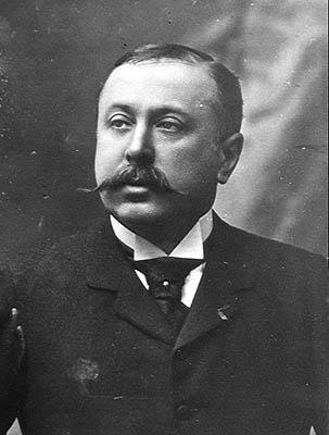 Portrett av Salomon de Gunsburg (s/hvitt bilde) av Eugene Pirou