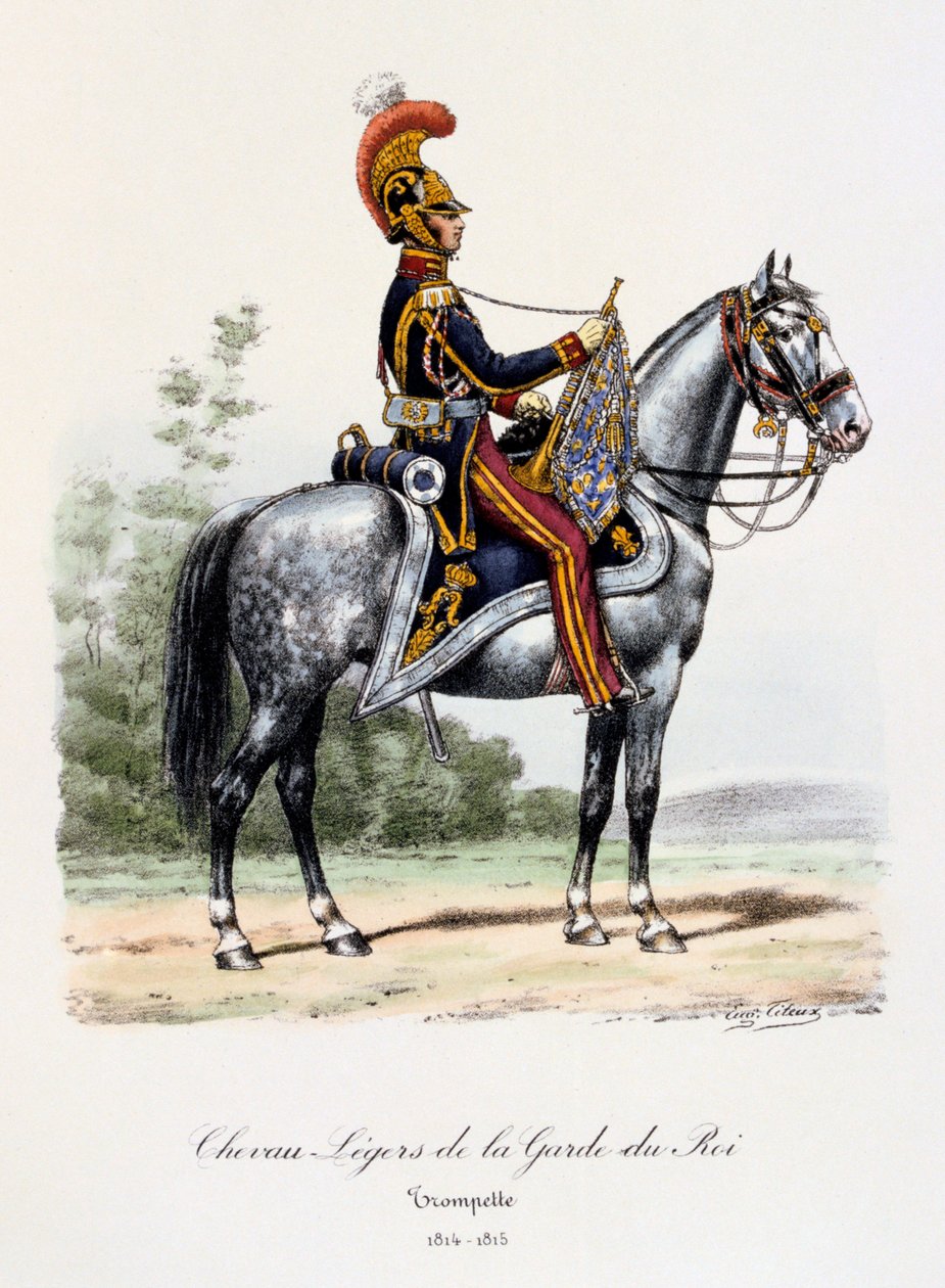 Lette hester av kongens garde, trompetist, 1814-15 av Eugene Titeux