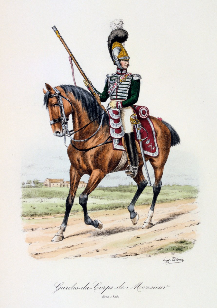 Gentlemans livvakter, 1820-24 av Eugene Titeux