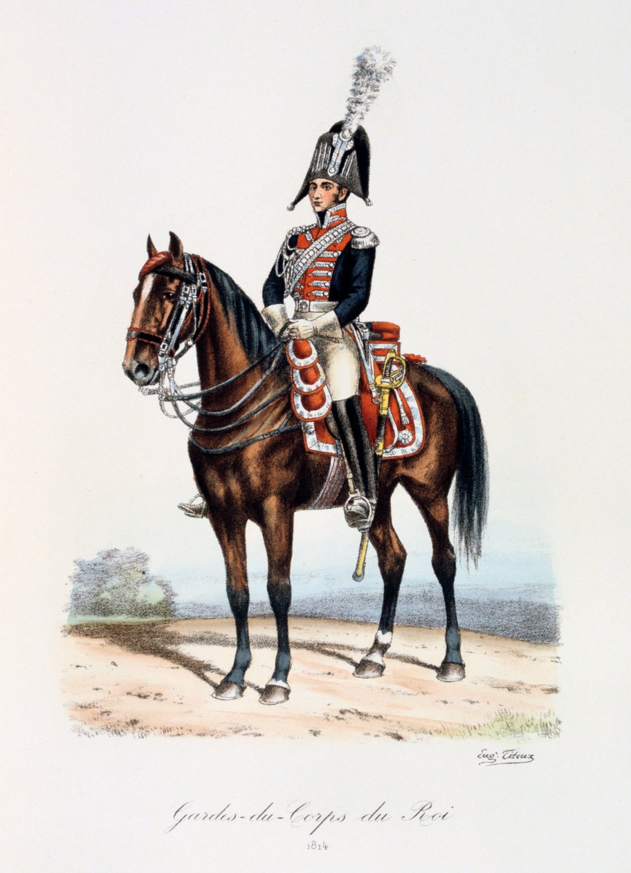 Kongens livvakter, 1814 av Eugene Titeux