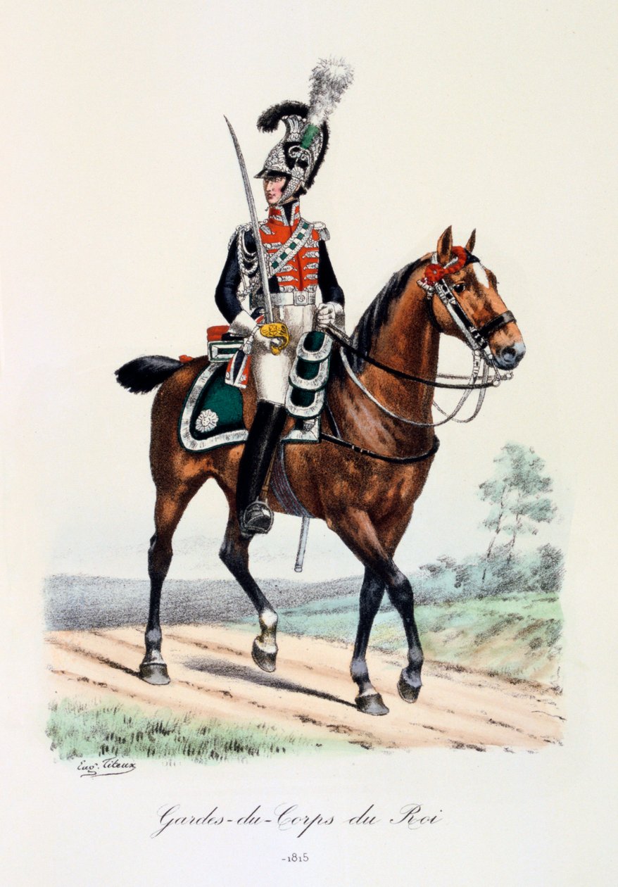 Kongens livvakter, 1815 av Eugene Titeux