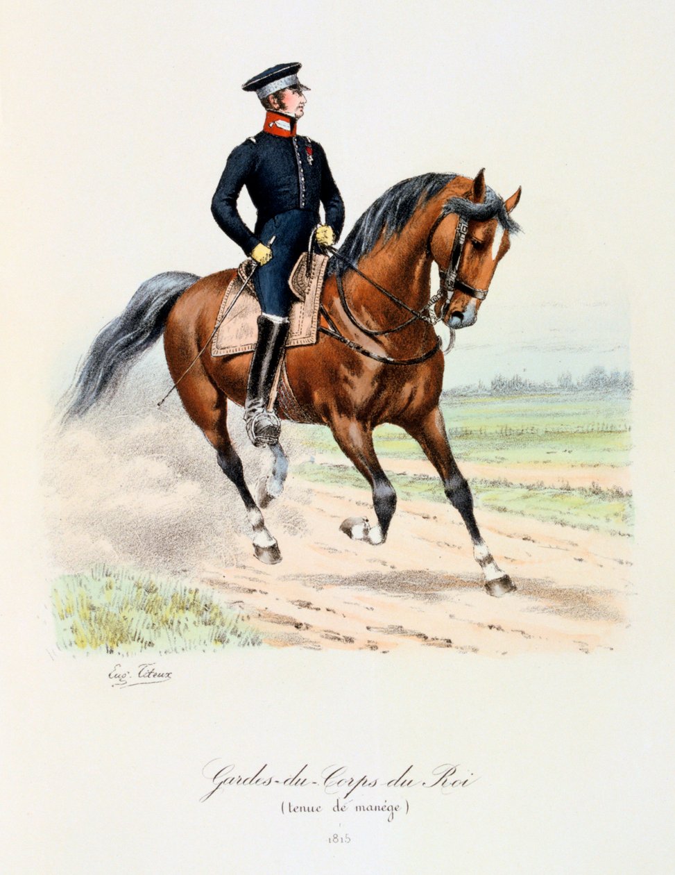 Kongens livvakter, karusellantrekk, 1815 av Eugene Titeux