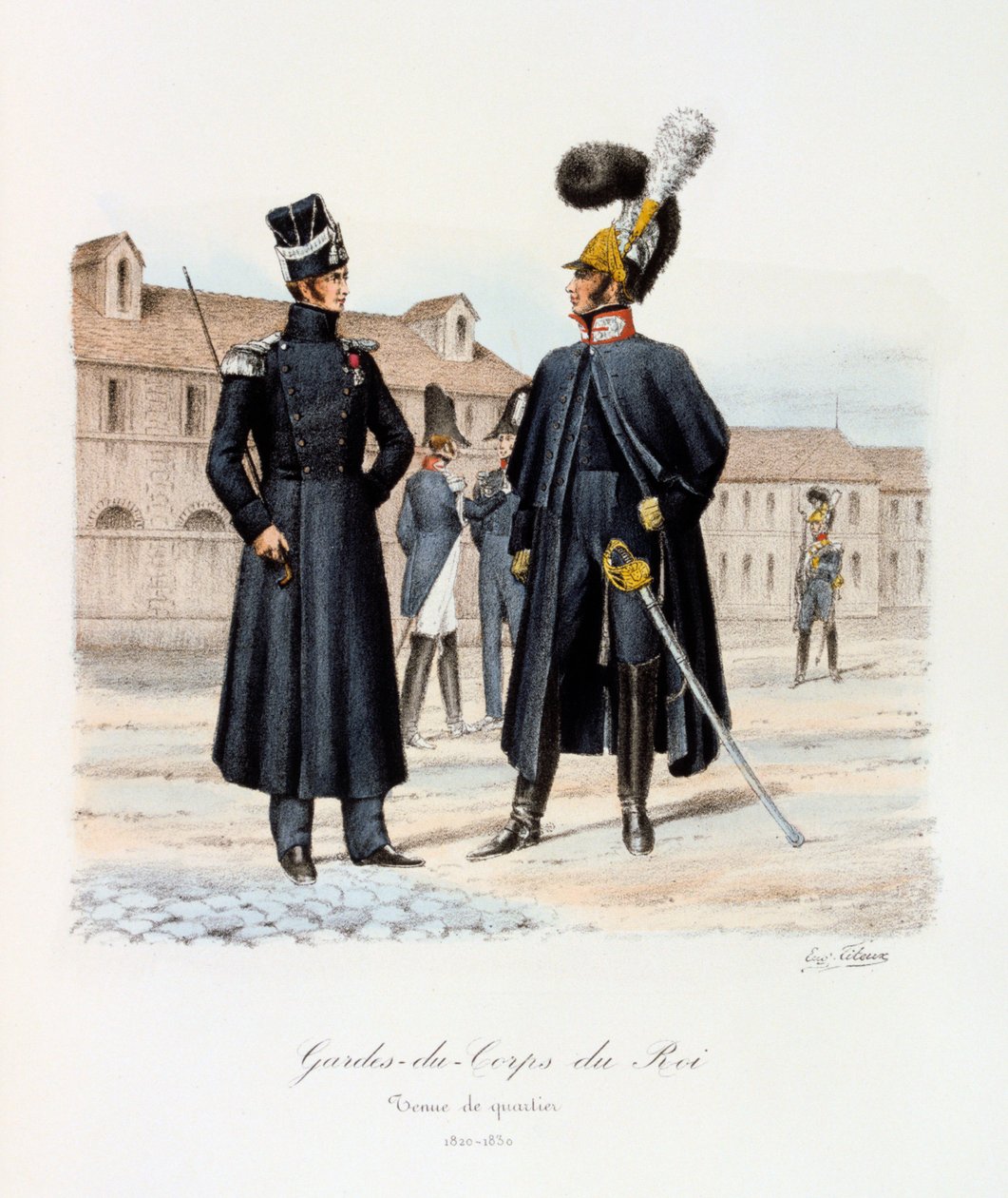 Kongens livvakter, kvart kjole, 1820-30 av Eugene Titeux
