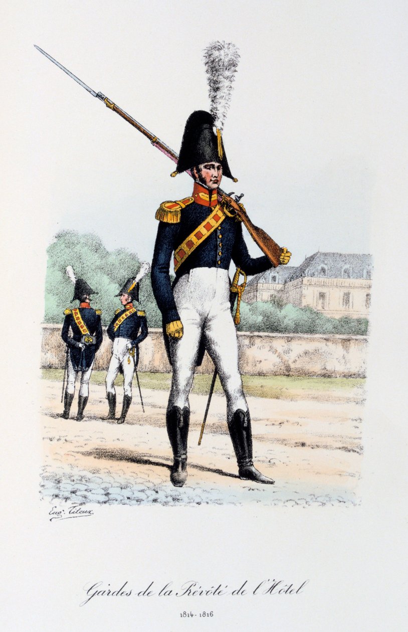 Guards of the Hotel Prevote, trompetist, 1814-16 av Eugene Titeux