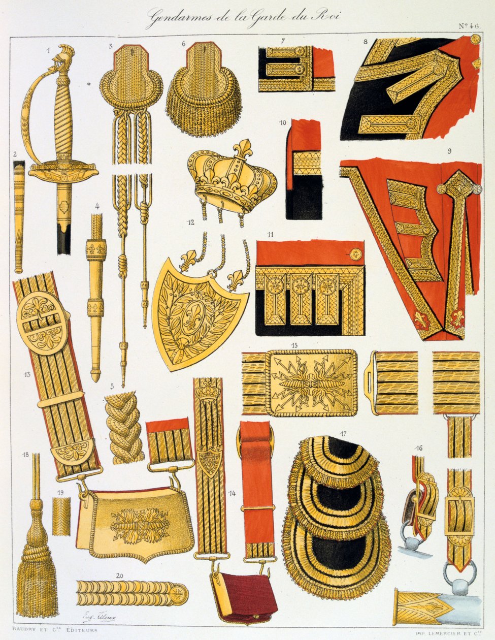 Gendarmer fra Kongens Garde, Insignia av Eugene Titeux
