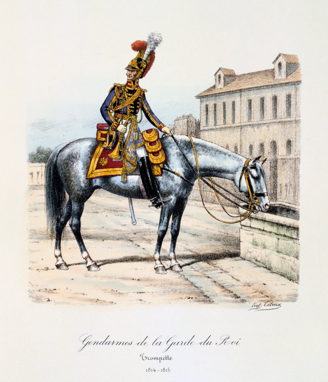 Gendarmer fra Kongens Garde, Trompetist, 1814-15 av Eugene Titeux