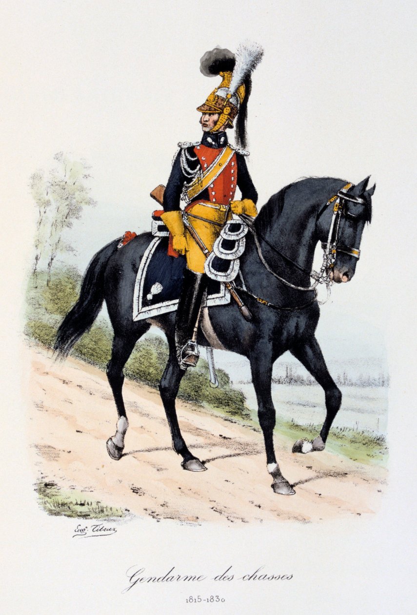 Gendarmes des Chasses, 1815-30 av Eugene Titeux