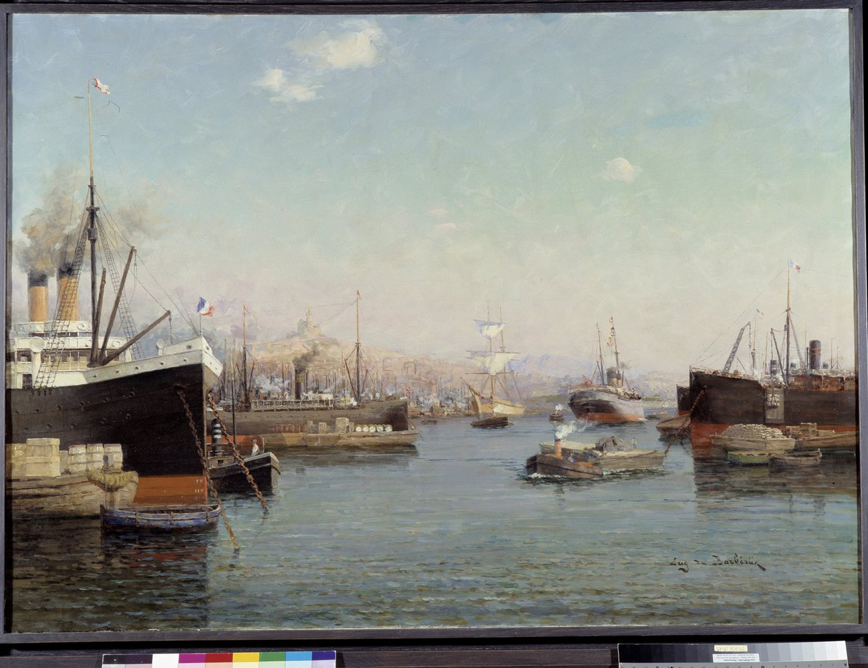 Havnen i La Joliette Maleri av Eugene de Barberiis (1851-1937) Fondation Regards de Provence fra 1900-tallet, Marseille av Eugene de Barberis