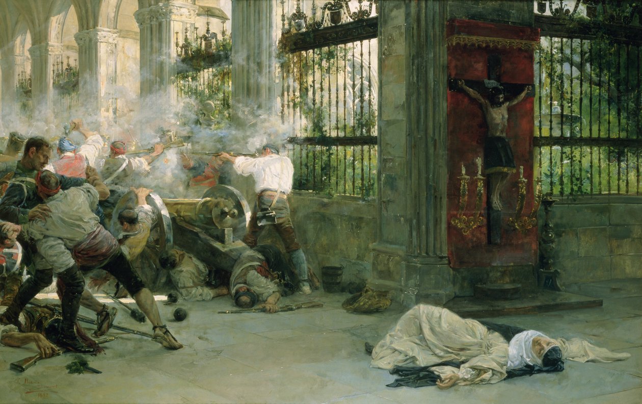 Episode fra uavhengighetskrigen, 1892 av Eugenio Alvarez Dumont