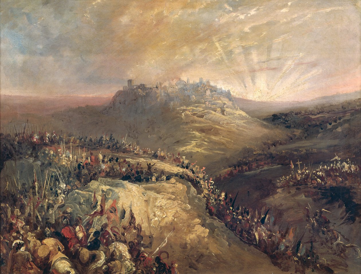 Korsfarerne før Jerusalem av Eugenio Lucas Velázquez