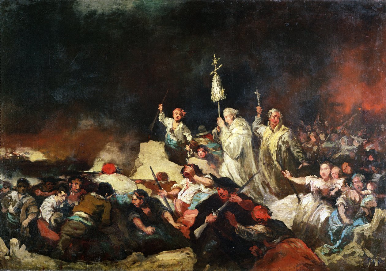 Beleiringen av Saragossa av Eugenio Lucas y Padilla
