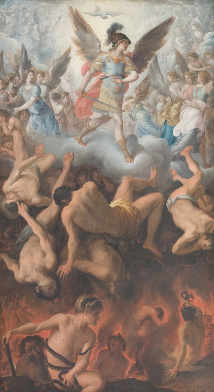 The Rebel Angels Fall av Eugenio Cajés