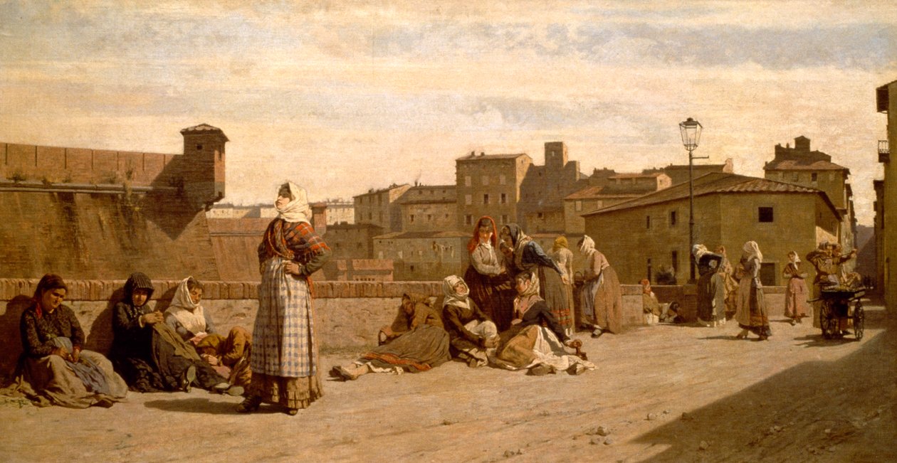 Le cenciaiole (Rag-and-bone-woman) fra Leghorn av Eugenio Cecconi