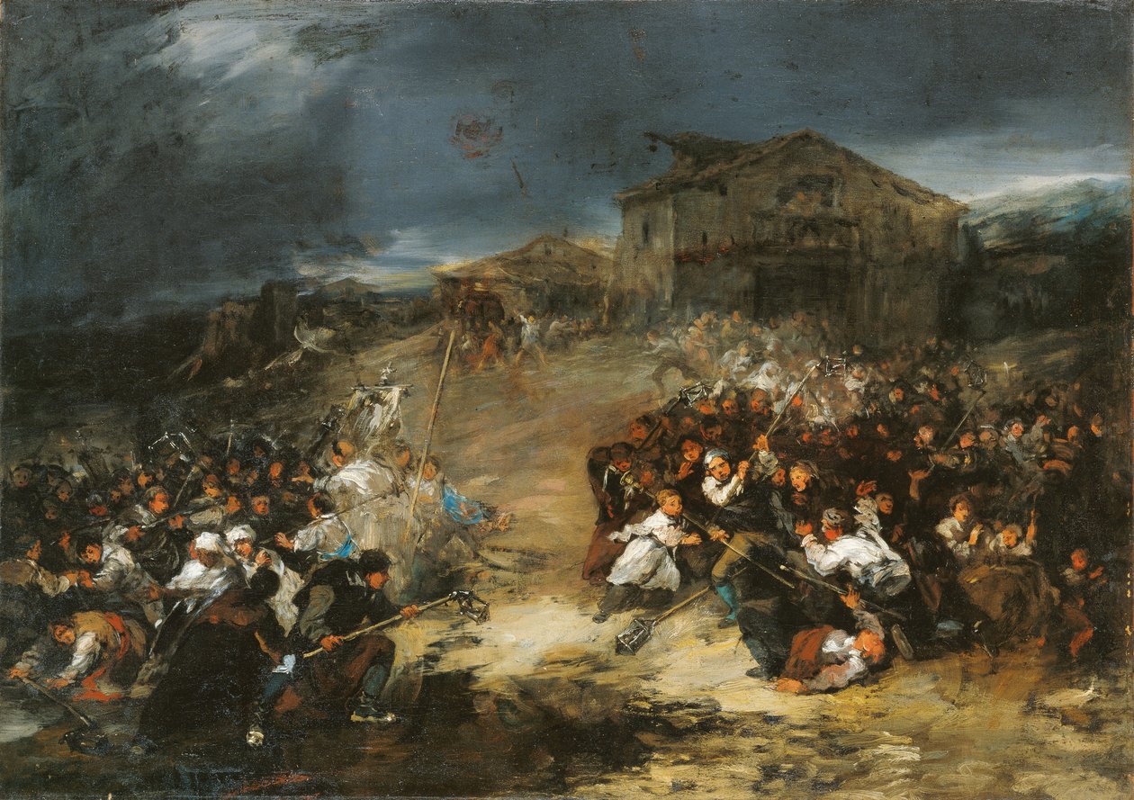 The Procession of Dawn - Lucas Velazquez, Eugene (1817-1870) - c 1860 - Olje på lerret - 67,5x94,8 - Carmen Thyssen Museum, Malaga av Eugenio Lucas Velázquez