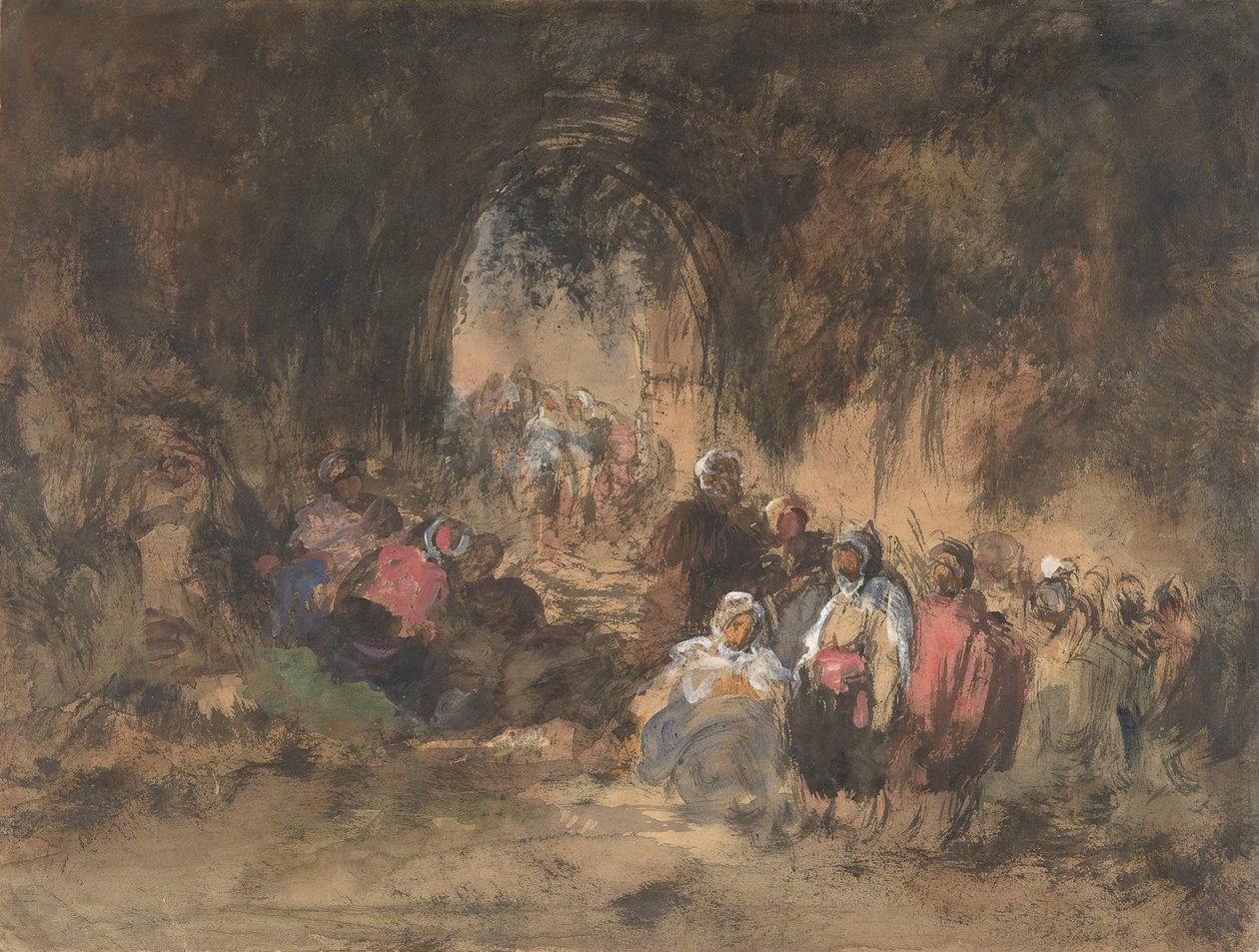 Arabere hviler, 1817-70. av Eugenio Lucas Villamil