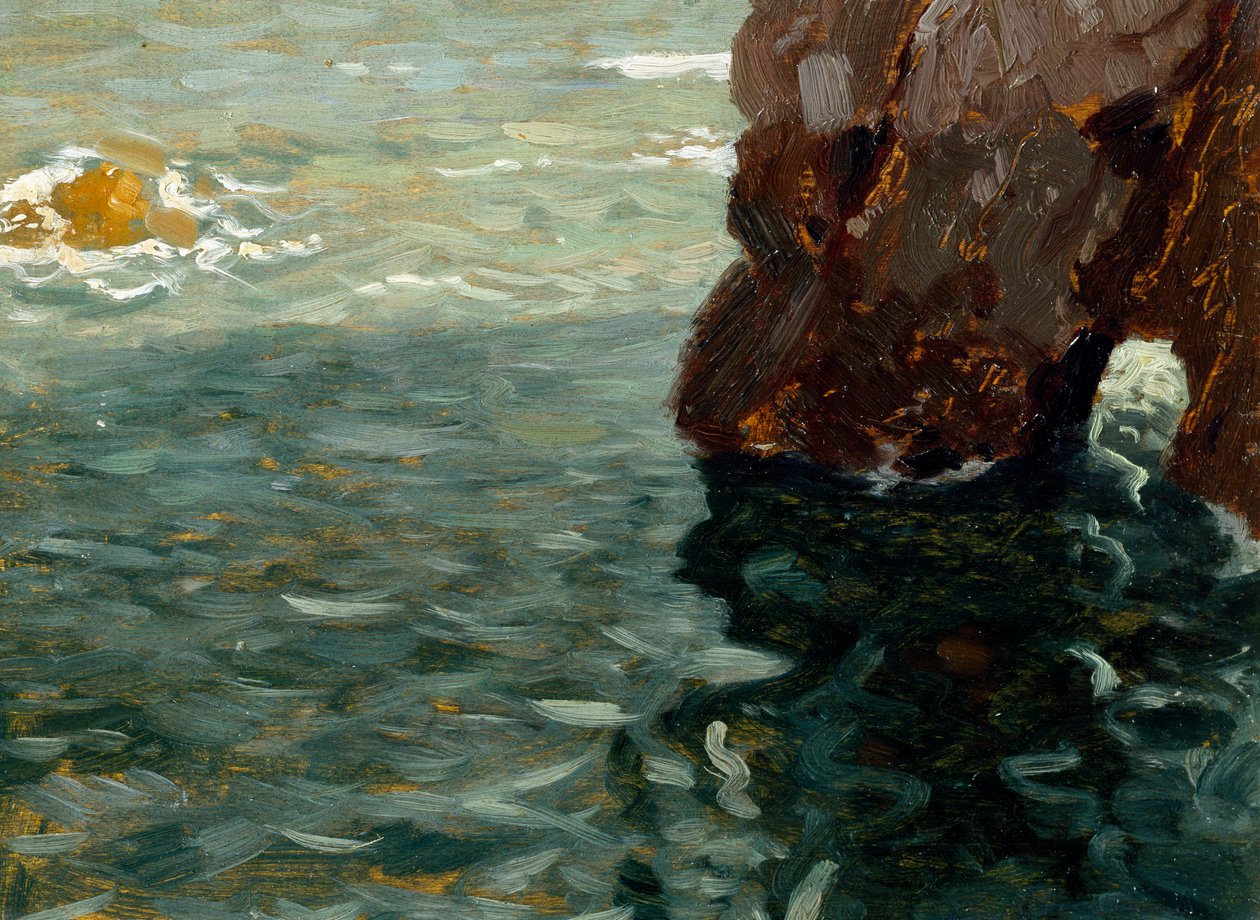 Hav (olje på panel) av Eugenio Olivari